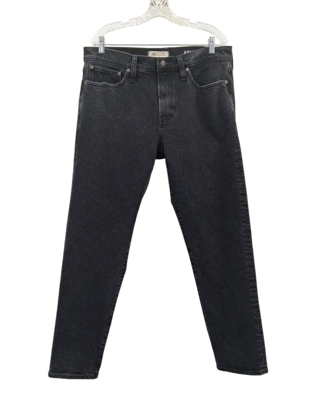 Madewell Relaxed Taper Black Denim Jeans Size 34